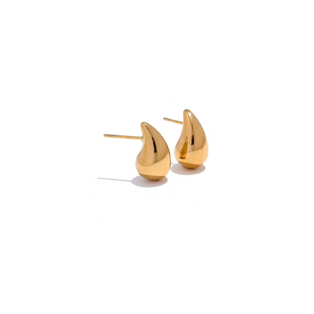 Delphine | Gold Plated Baby Tear Drop Statement Earrings