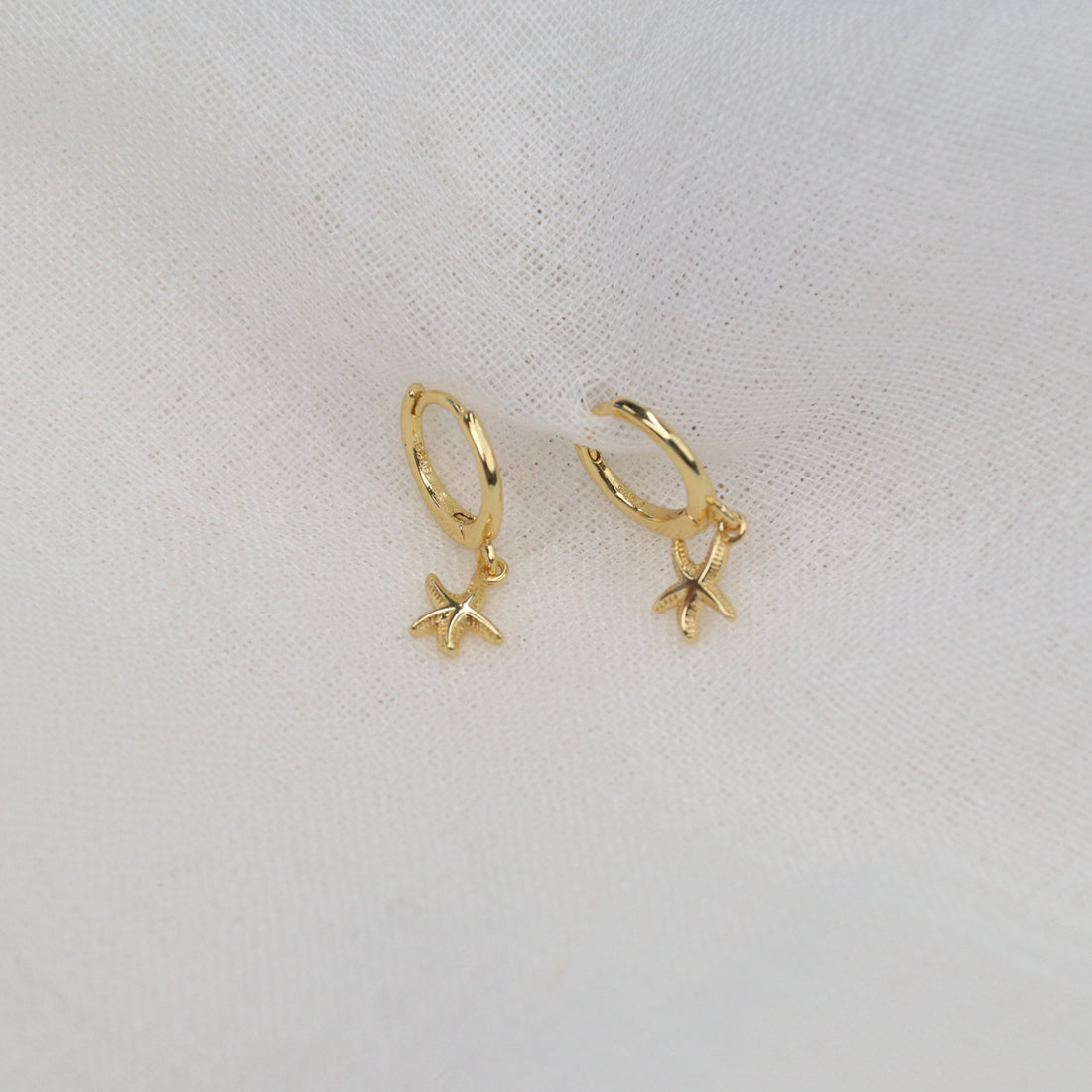 Hayman | Star Fish Gold Plated and Sterling Silver Hoop Earrings