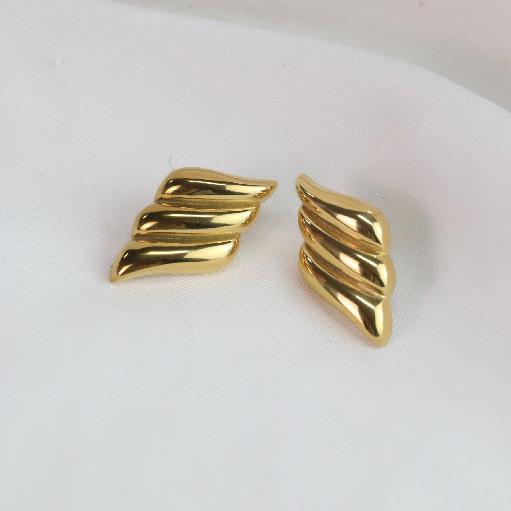 Hermes | Chunky Gold Statement Stud Earrings