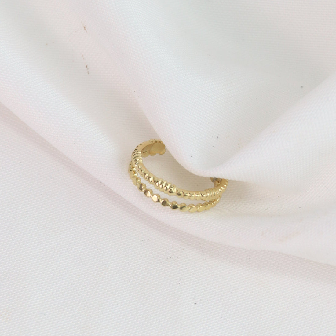 Maya | Adjustable Gold Plated Stainless Steel Ring