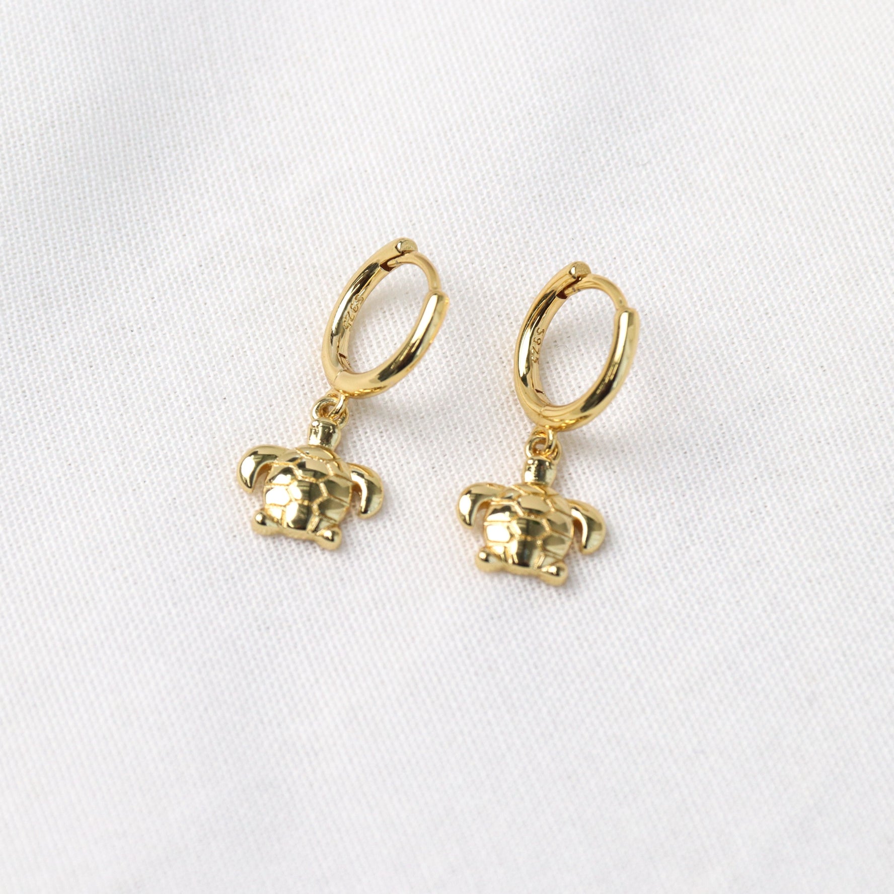 Gili Meno | 24k Gold Plated Turtle Earring Hoops