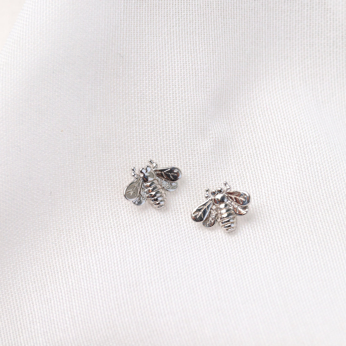 Bee Stud Earrings| Sterling Silver and Gold
