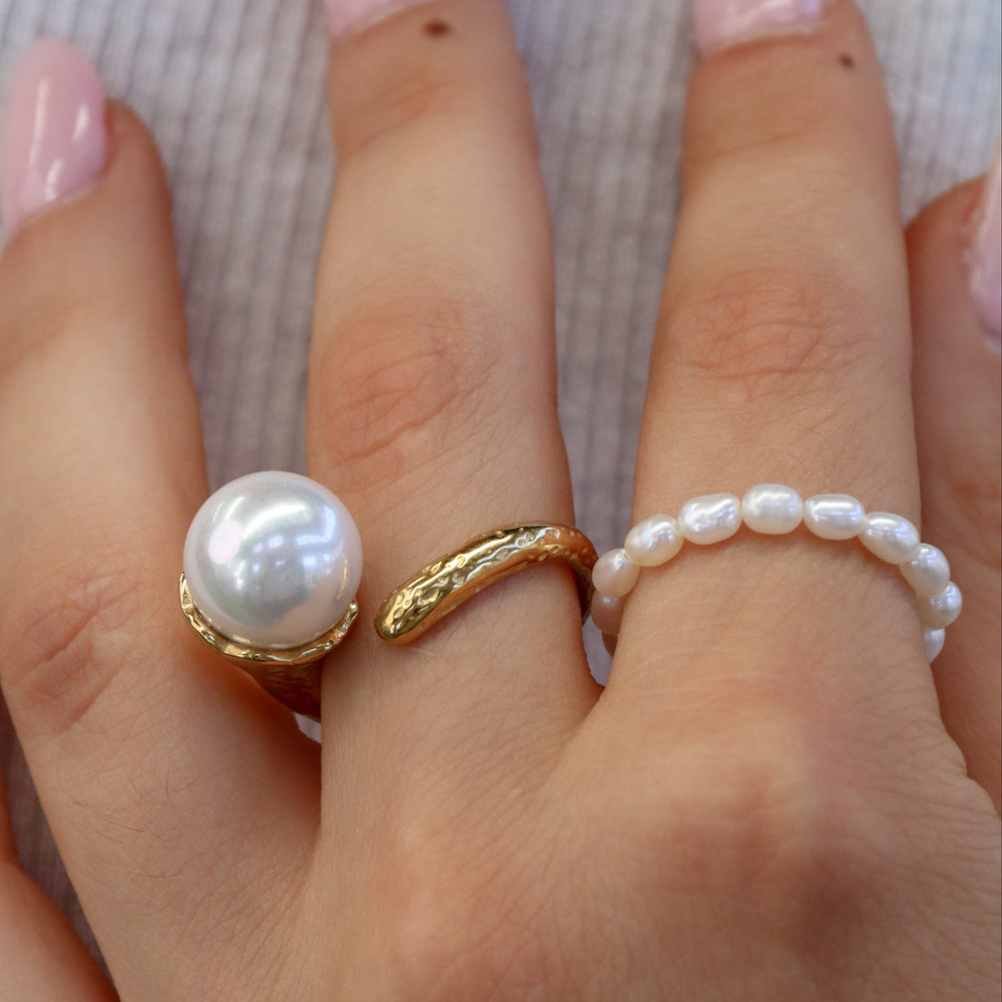 Parker |  Freshwater Pearl Beaded Ring