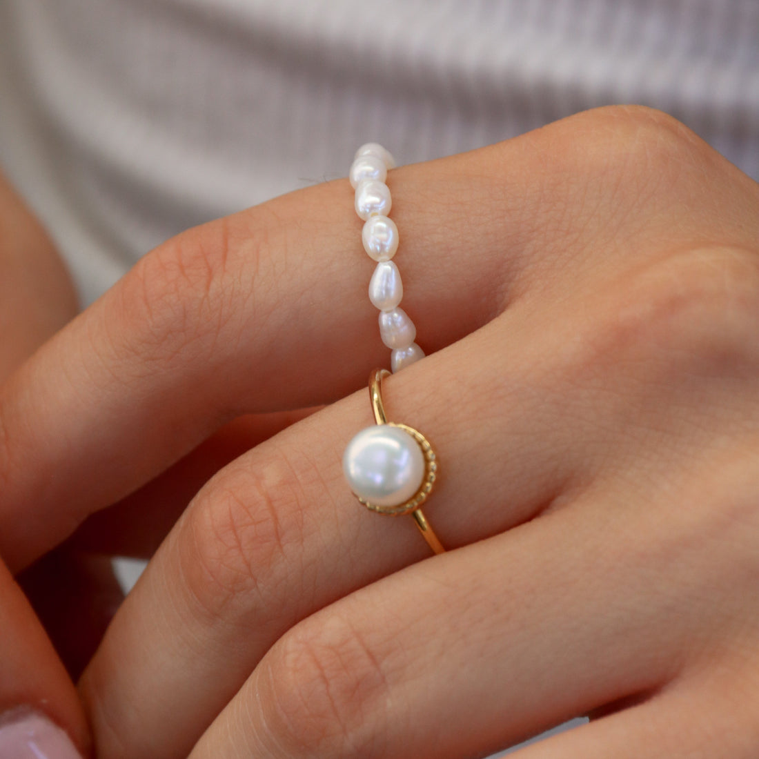 Parker |  Freshwater Pearl Beaded Ring