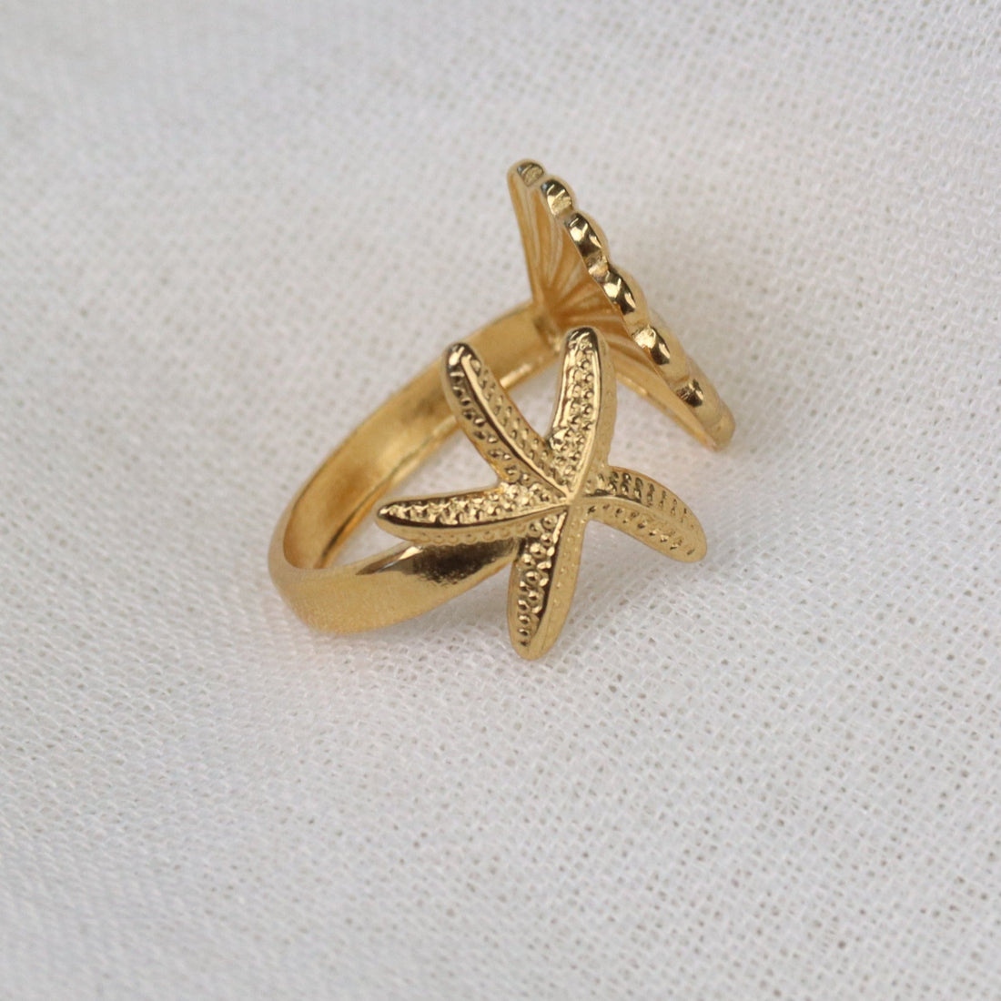 Maldives | Gold Plated Link Adjustable Ring