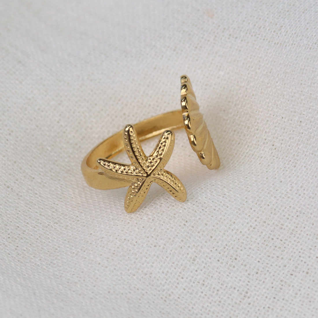 Maldives | Gold Plated Link Adjustable Ring