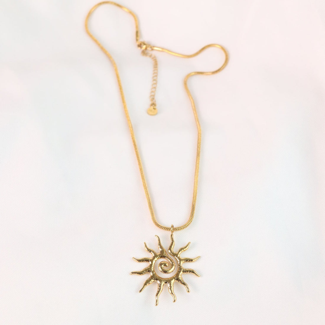 Solana - Gold Spiral Sun Necklace