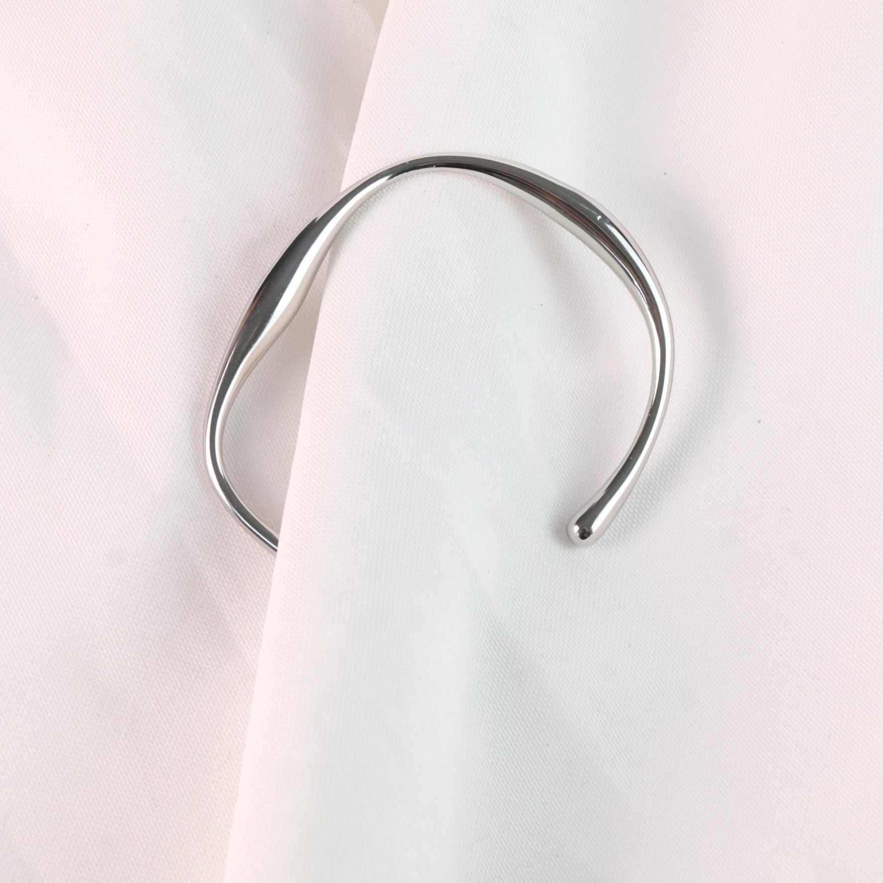 Blake | Stainless Steel 18K Gold Plated or Silver Asymmetrical Cuff Bangle