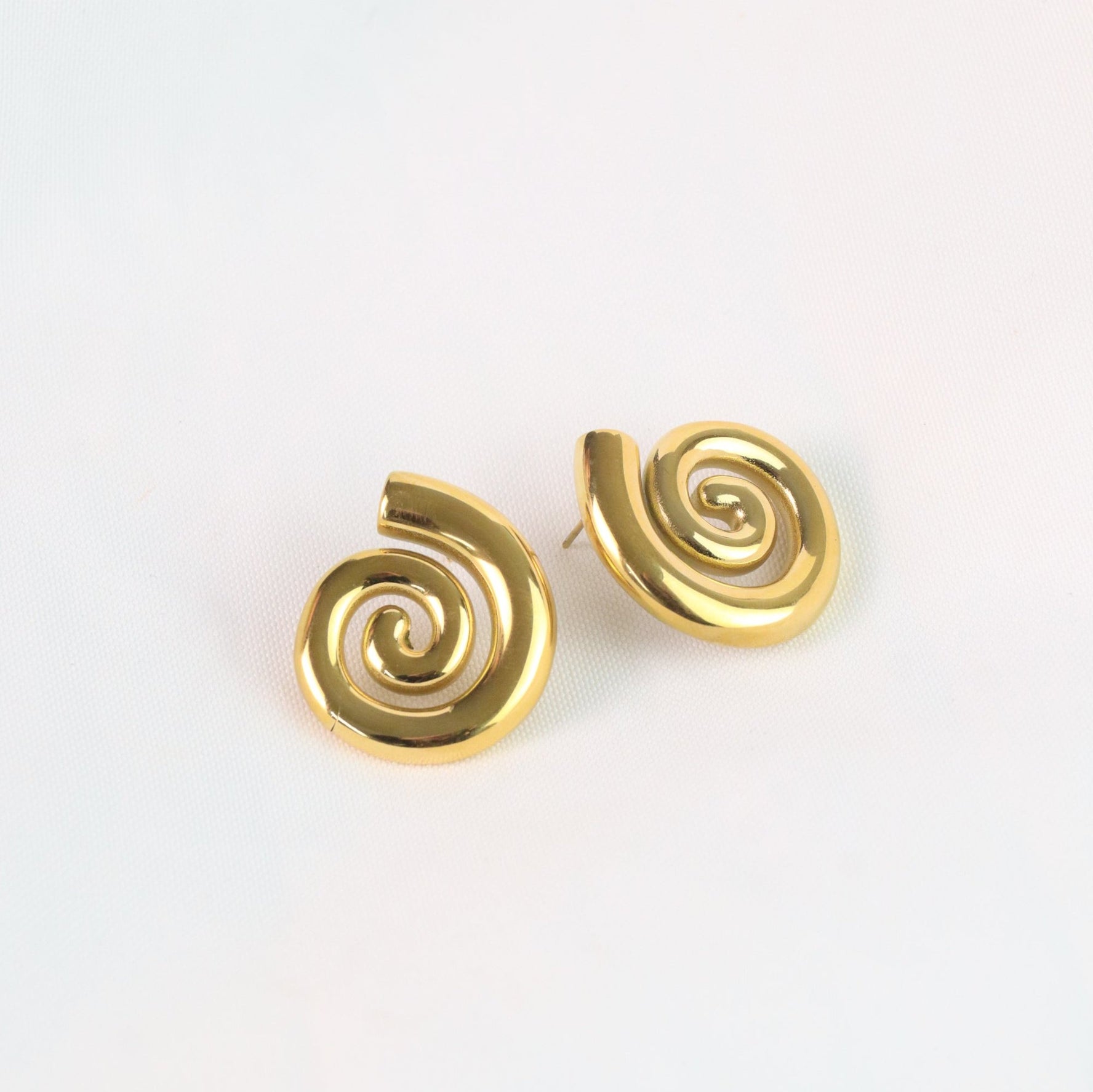 Marisol - Gold Organic Swirl Stud Earrings