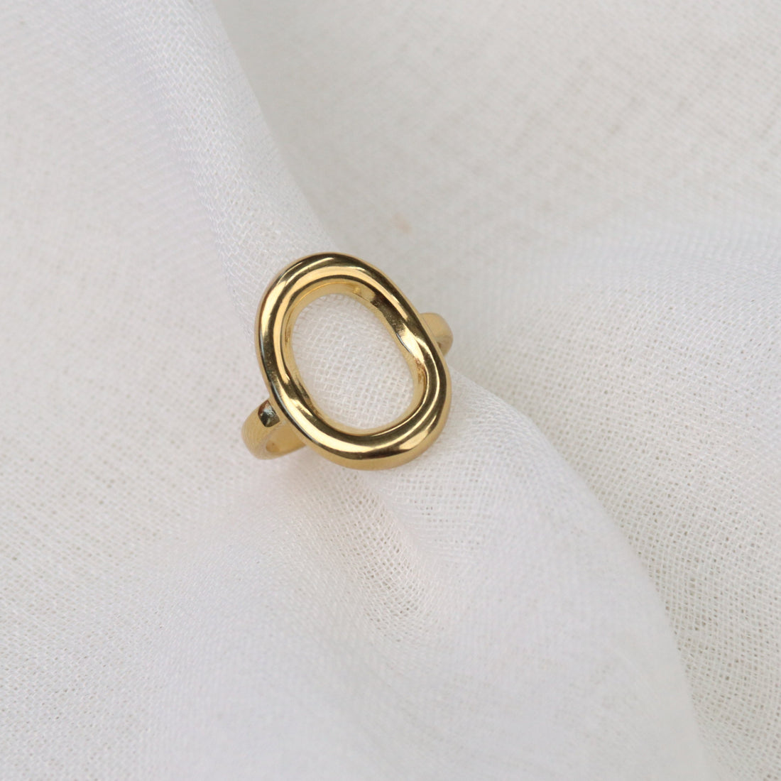 Rosie | Adjustable Gold Plated Stainless Steel Ring