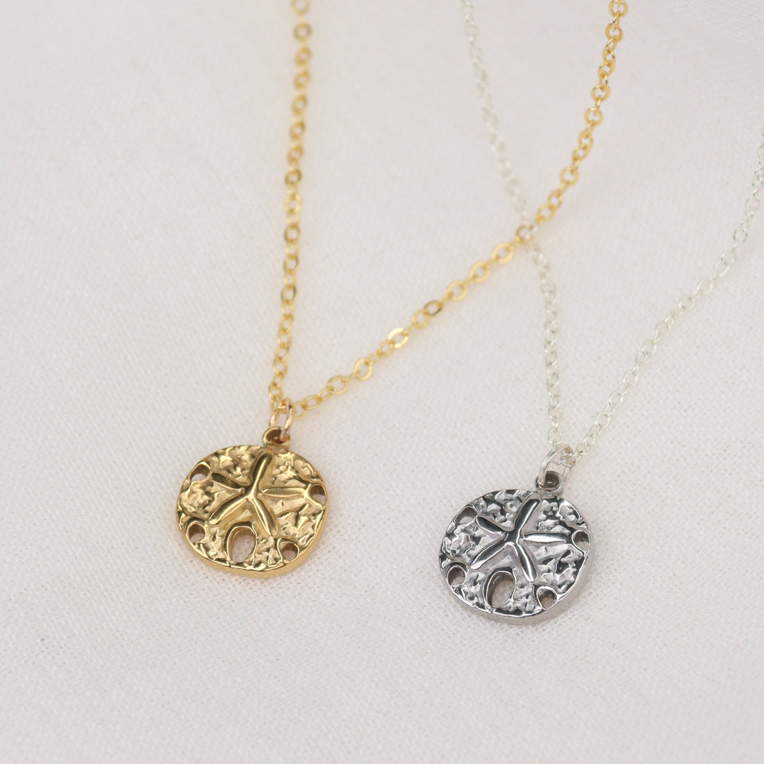 Rotto | Sand Dollar 18K Gold Plated or Stainless Steel Shell Pendant Necklace