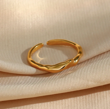 Capri | Adjustable Gold Plated Stainless Steel Ring - Boheme Life Collection