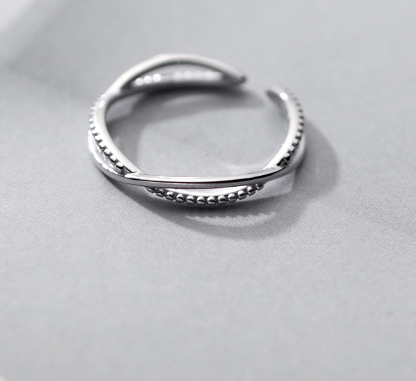 Kirstin | Adjustable Sterling Silver Steel Ring - Boheme Life Collection