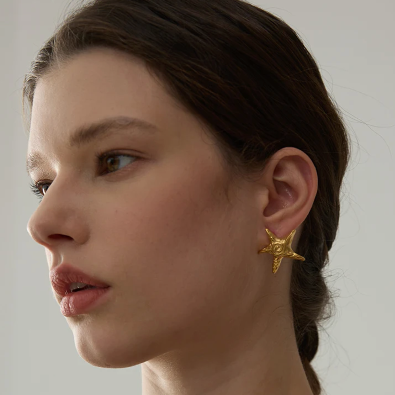 Astra | Statement Gold or Silver Star Statement Earrings