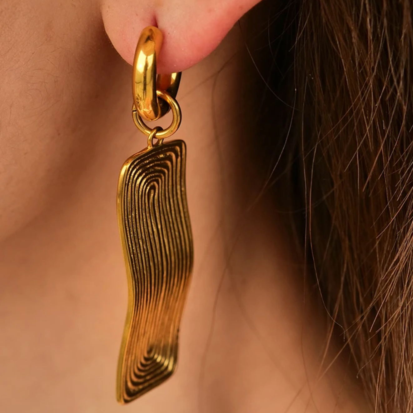 Goddess | Chunky Gold Statement Hoop Earrings