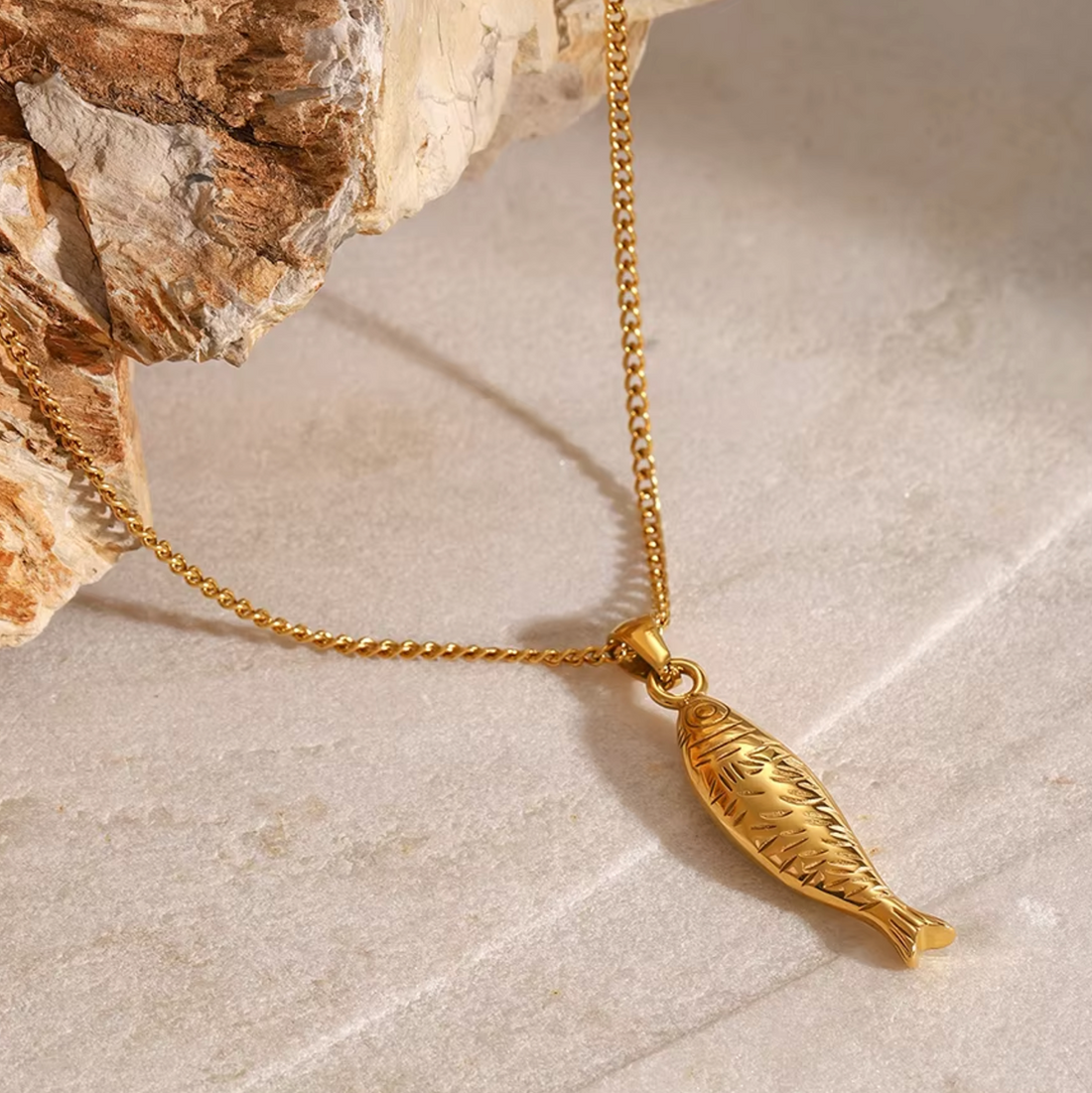 Sardine - Gold Sardine Pendant Necklace