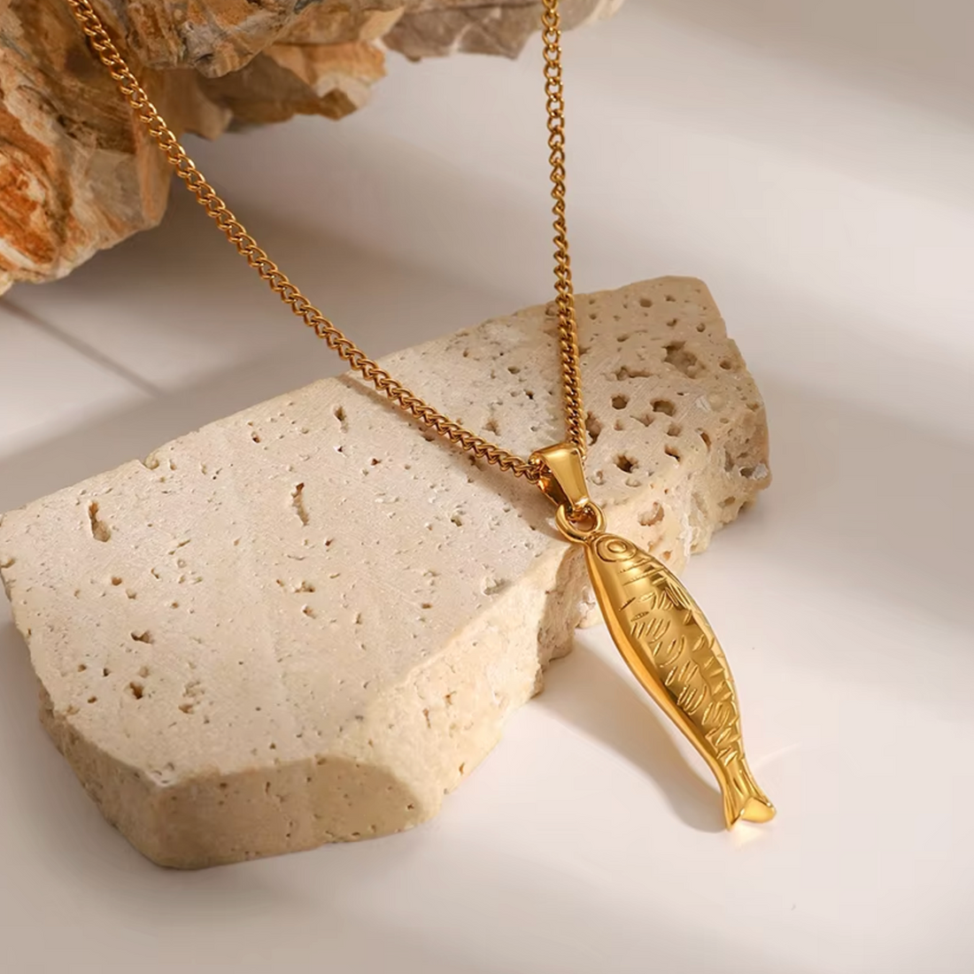 Sardine - Gold Sardine Pendant Necklace