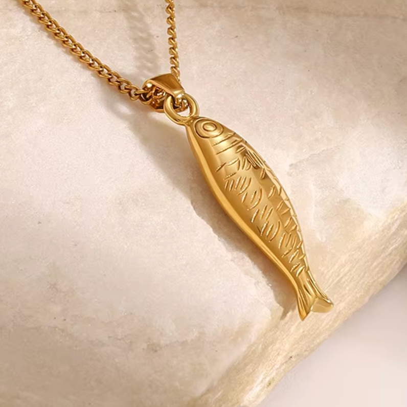 Sardine - Gold Sardine Pendant Necklace