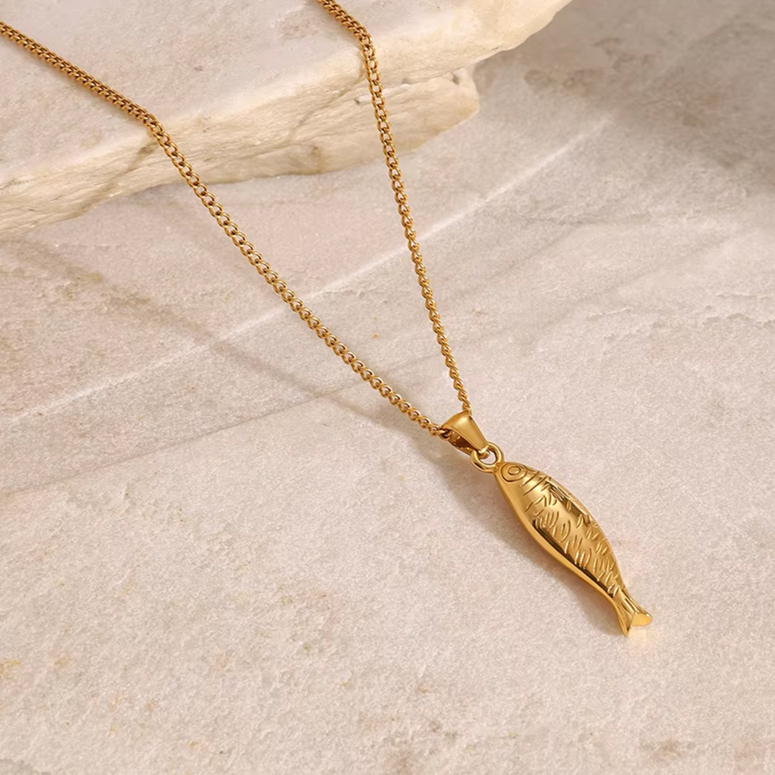 Sardine - Gold Sardine Pendant Necklace