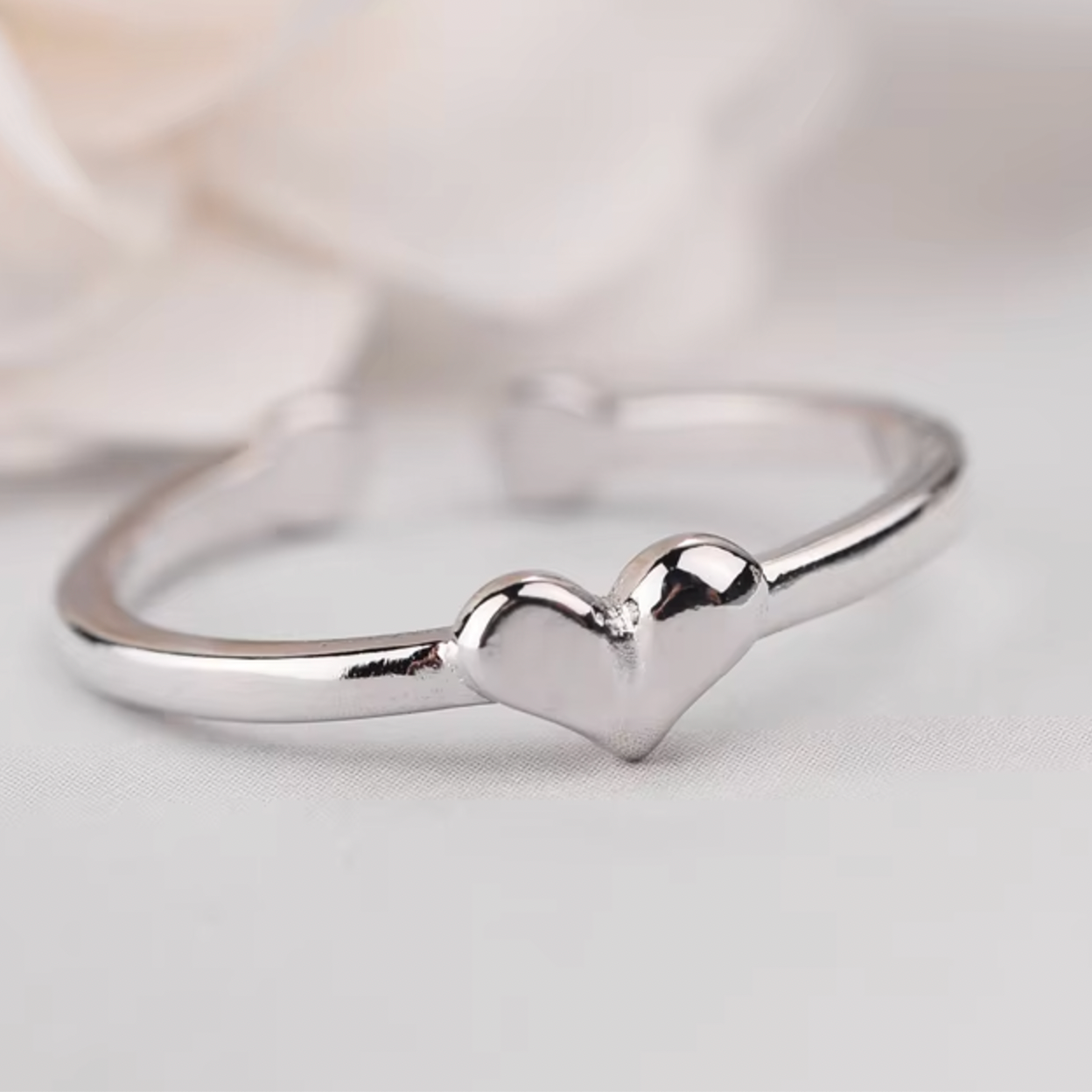 Libi | Adjustable Stainless Silver Heart Ring