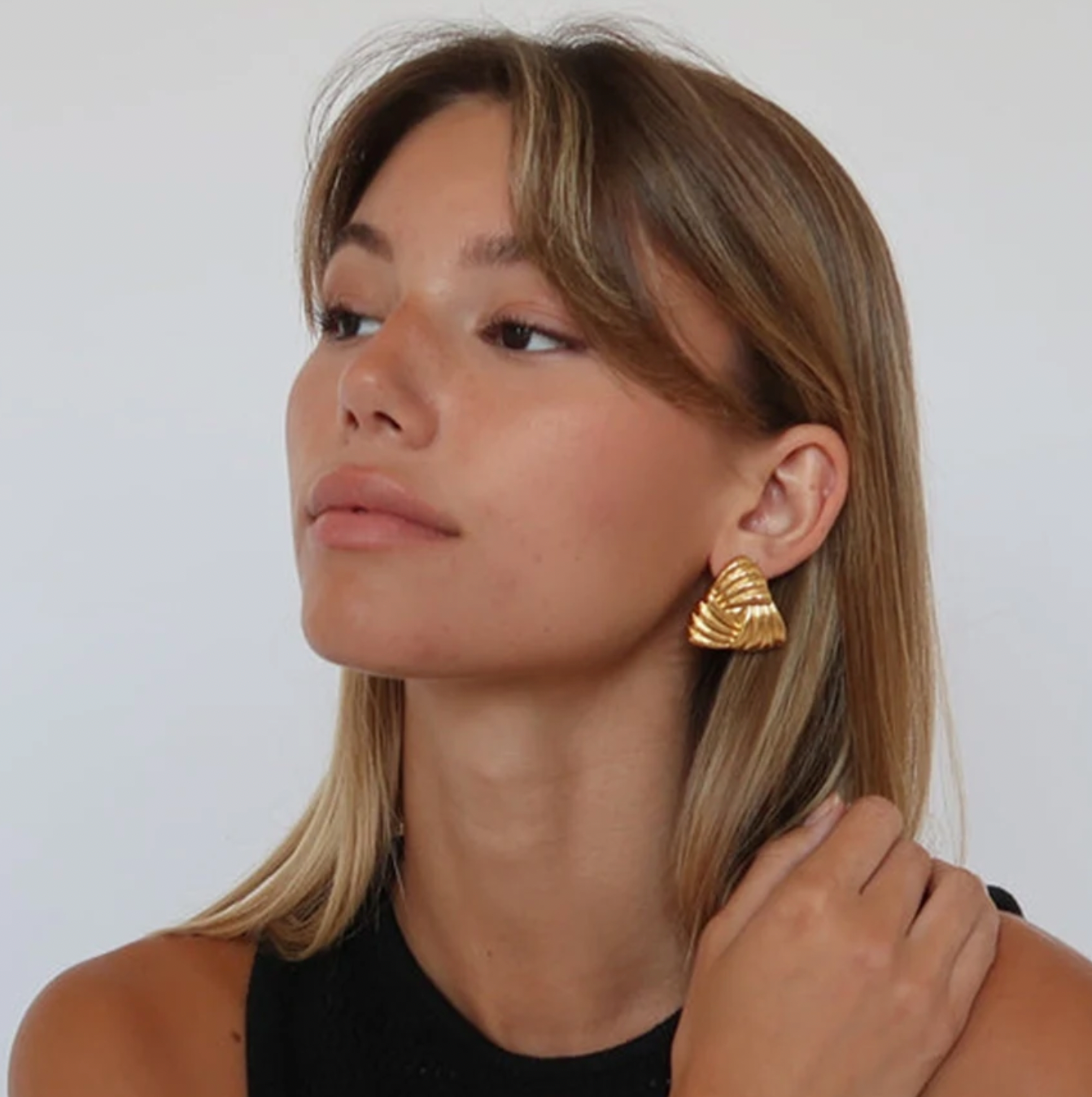 Cleopatra | Chunky Gold Statement Stud Earrings