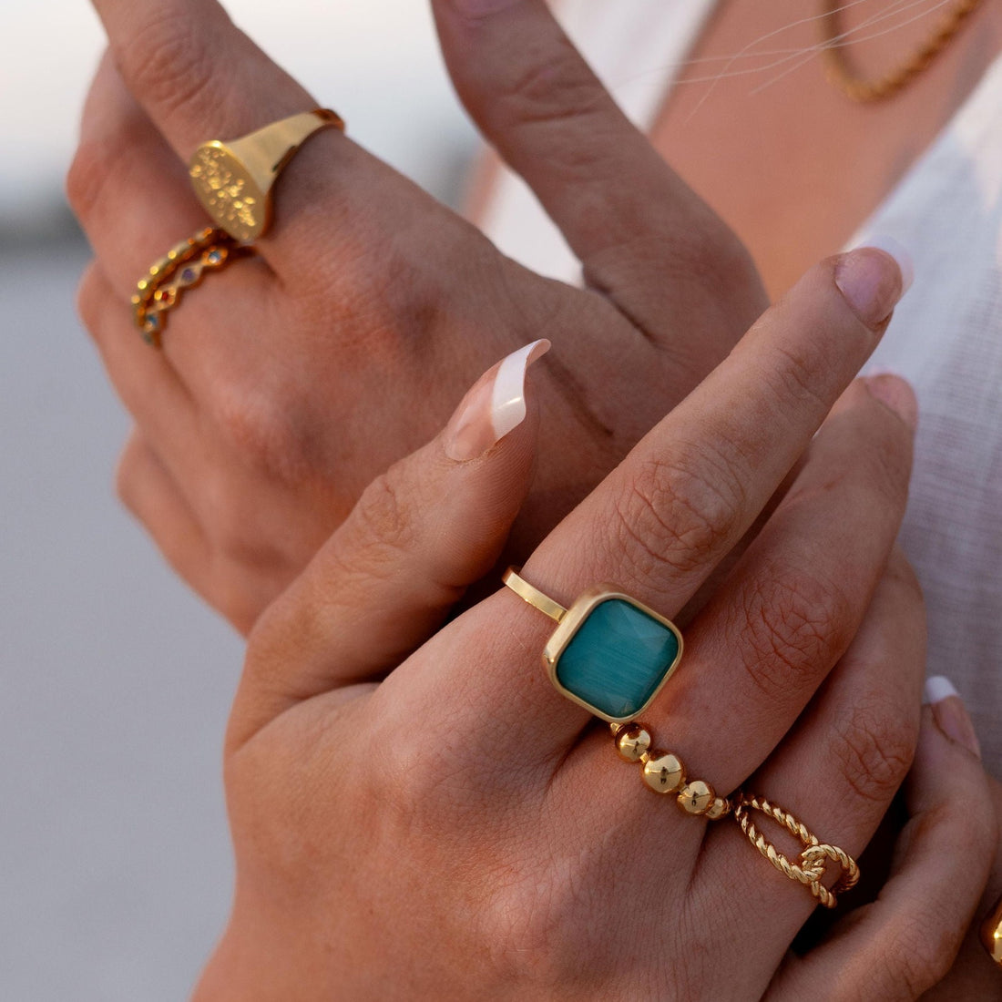 Milly | Adjustable Gold Plated Stainless Steel Ring