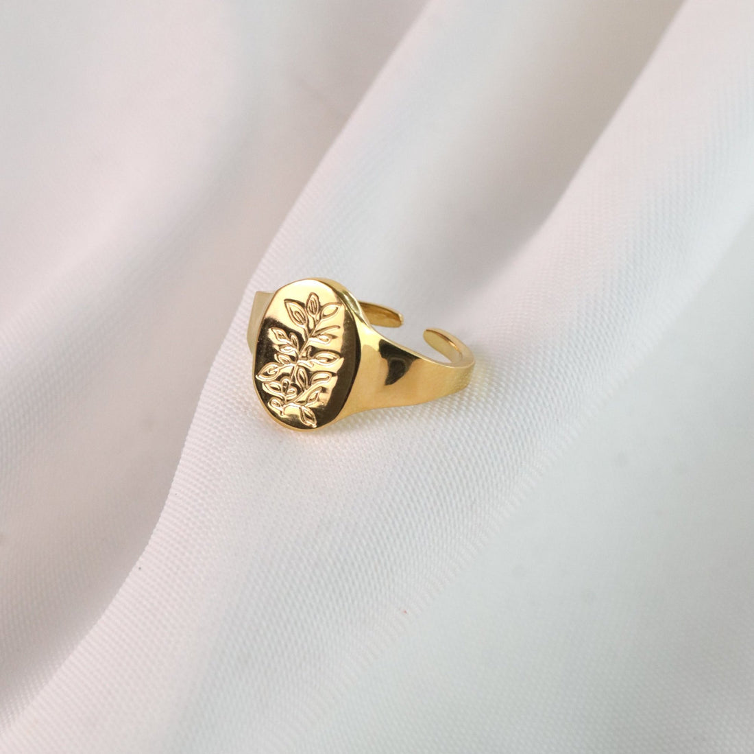 Wildflower ~ Adjustable Gold Plated Stainless Steel Ring