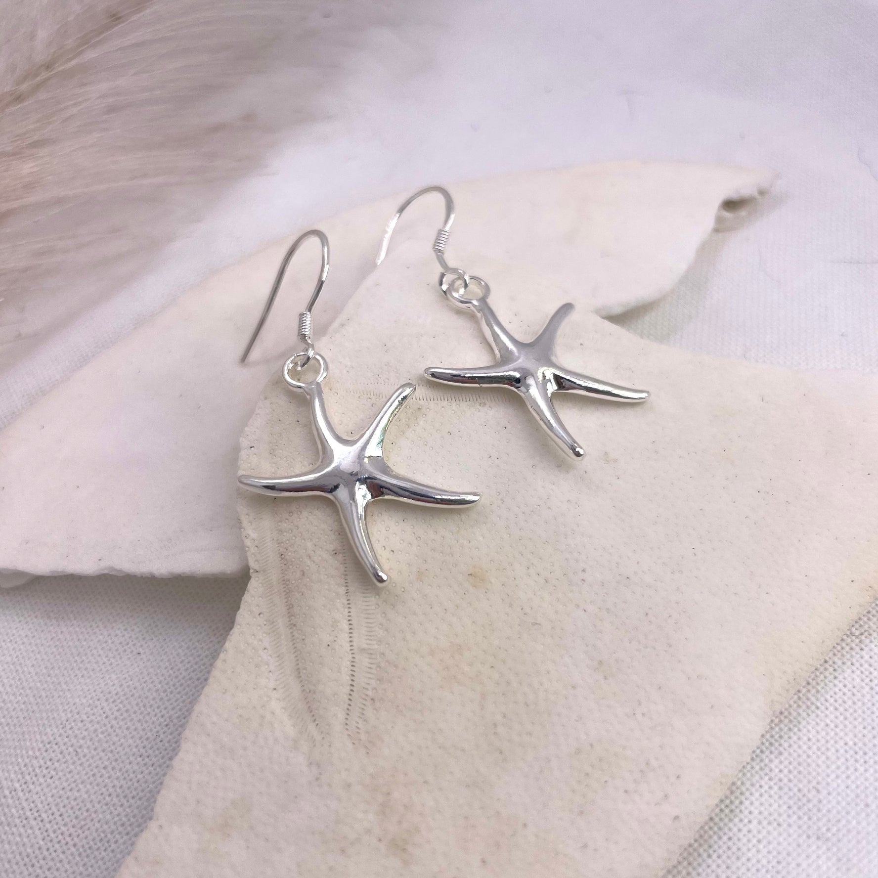 Mawun ~ Sterling Silver Sea Star Earrings - Boheme Life Collection