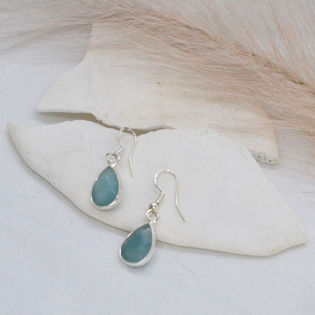 Meelup ~ Amazonite Sterling Silver Earrings - Boheme Life Collection