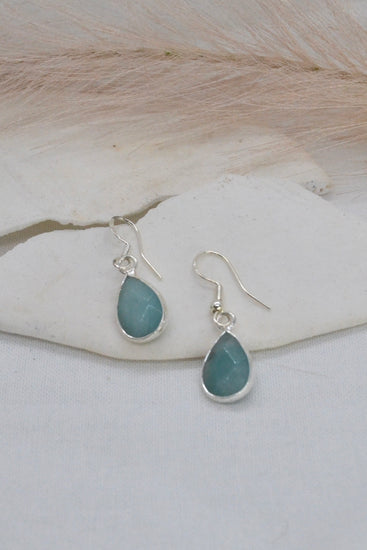 Meelup ~ Amazonite Sterling Silver Earrings - Boheme Life Collection